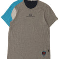 Sergio Tacchini Herre grafisk T-shirt Top Lille Grå Colourblock Bomuld
