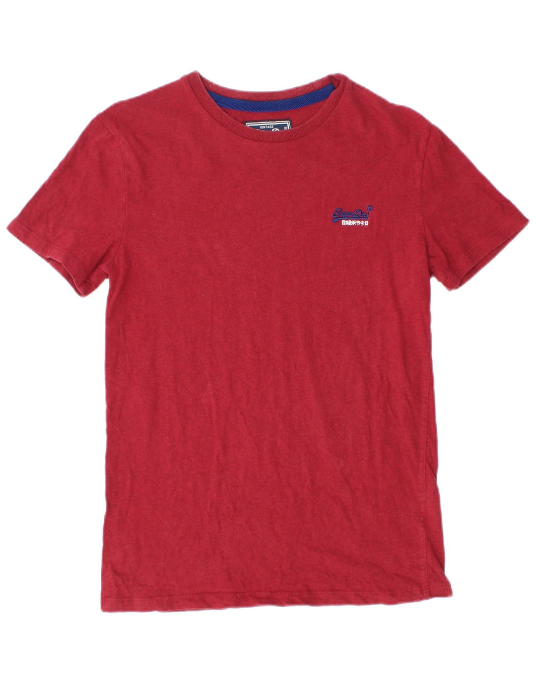 Superdry T-shirt top til mænd, lille rød bomuld