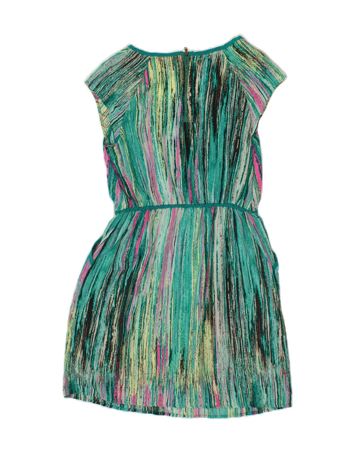 MOSSIMO Womens Sheath Dress UK 12 Medium Green Striped Polyester Vintage Mossimo and Second-Hand Mossimo from Messina Hembry 