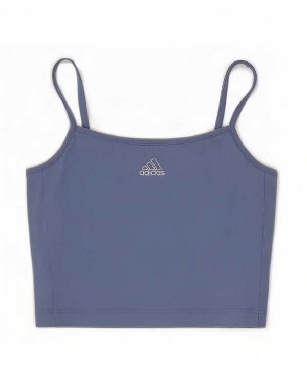 Adidas Womens Sleeveless Sport Bra Top UK 4 XS Blue