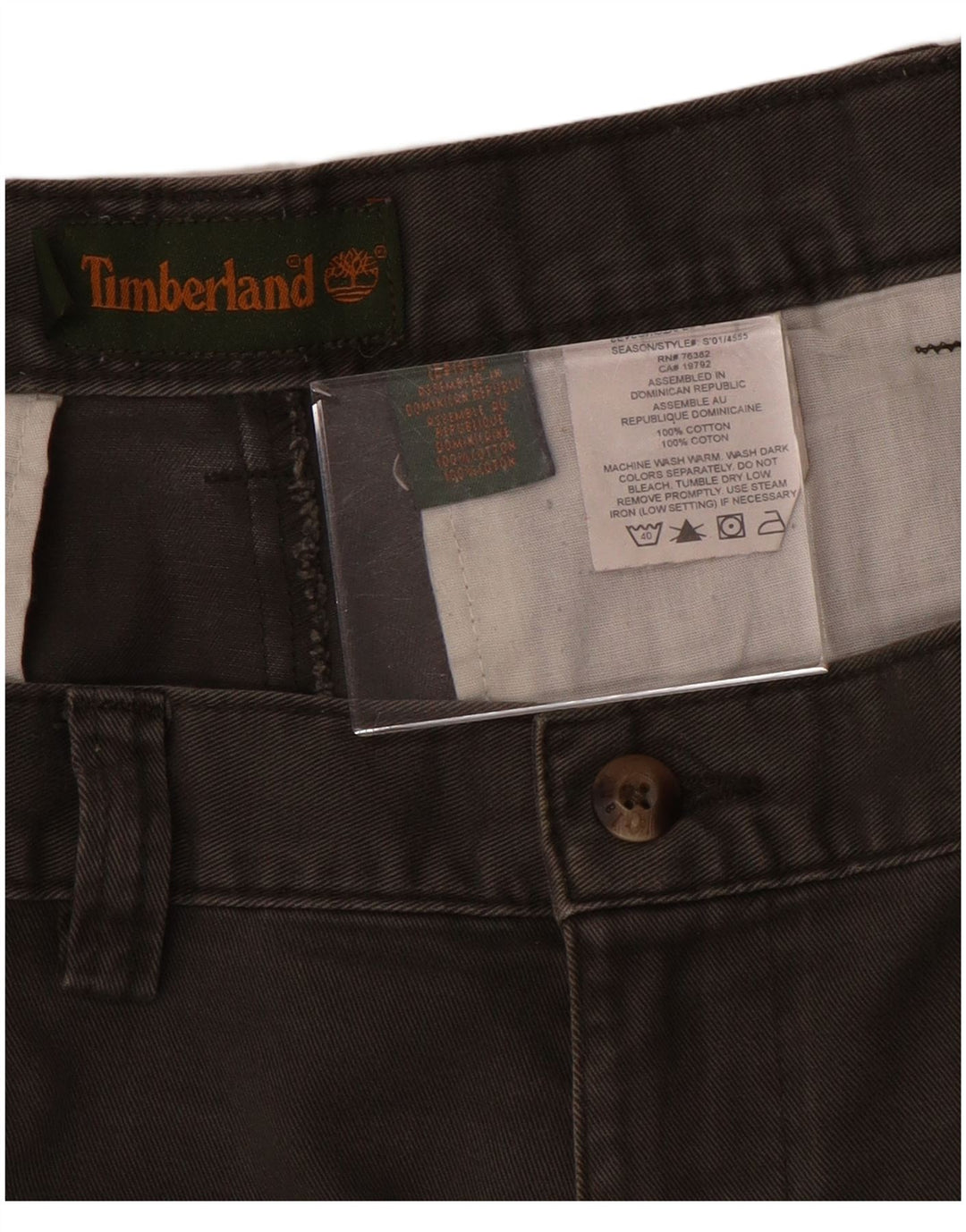 TIMBERLAND Chino Shorts til mænd W38 XL Grå Bomuld