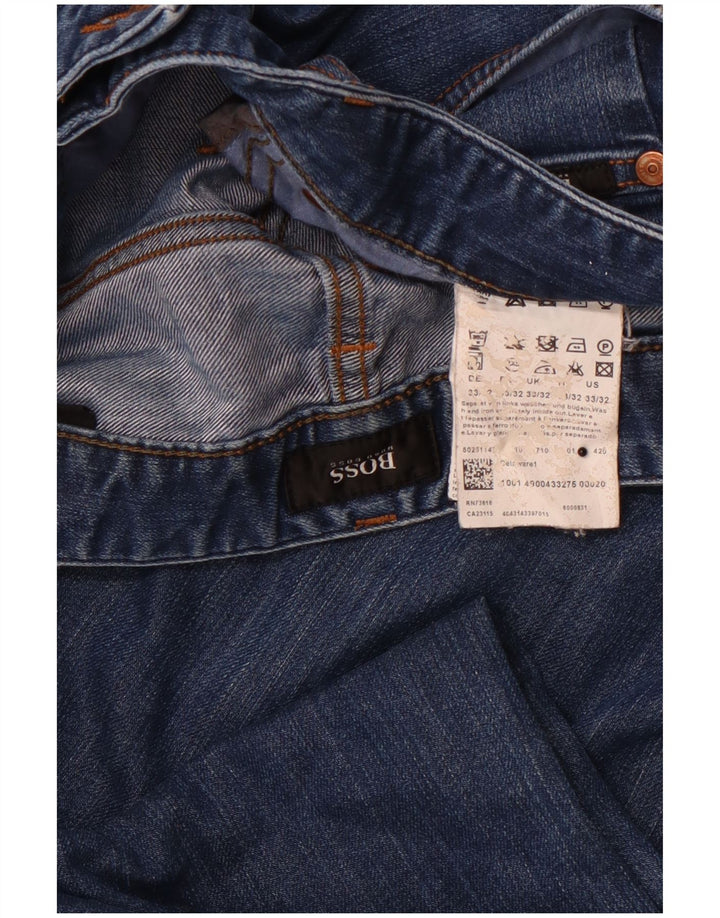 HUGO BOSS Dame Slim Jeans W33 L32 Blå Bomuld