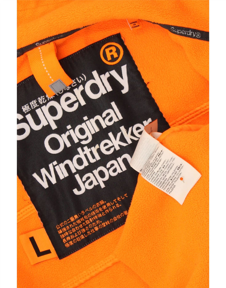 SUPERDRY Windtrekker Windbreaker Jacket til mænd UK 40 Large Grey Flecked