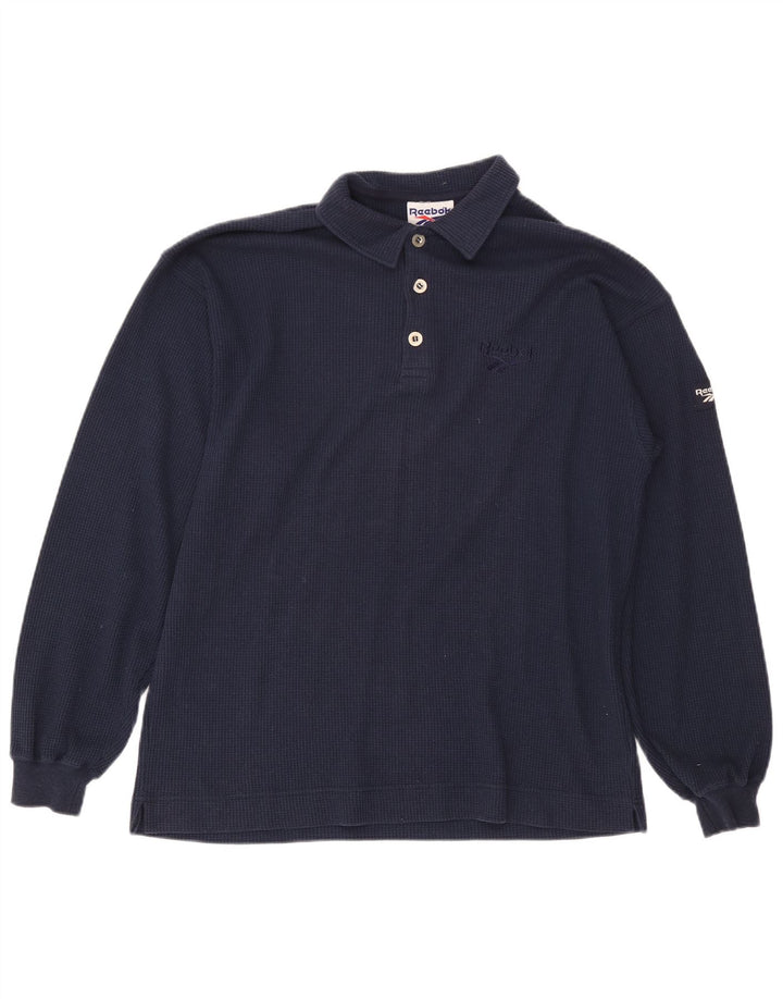 Reebok Langærmet Polo Shirt til mænd Medium Navyblå Bomuld