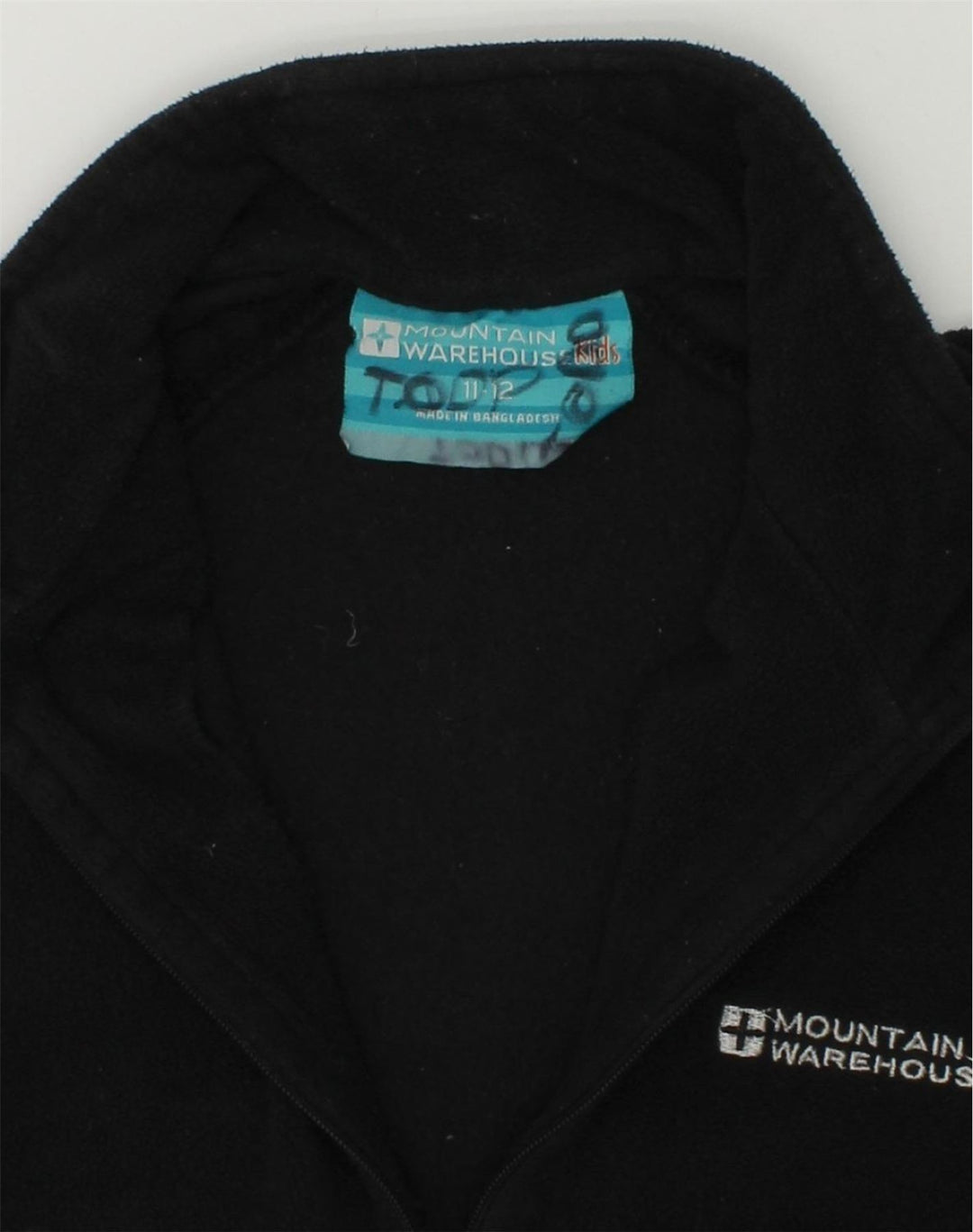 MOUNTAIN WAREHOUSE Boys Fleece Jacket 11-12 Years Black Polyester | Vintage Mountain Warehouse | Thrift | Second-Hand Mountain Warehouse | Used Clothing | Messina Hembry 