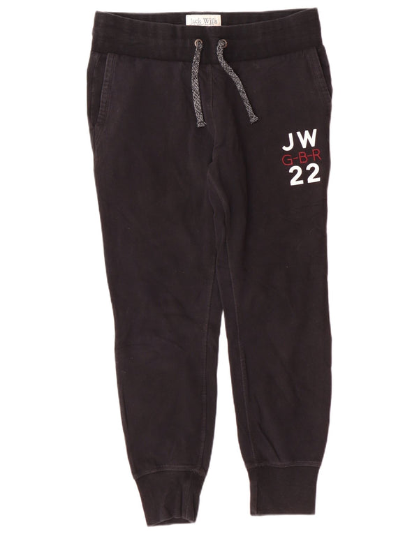 JACK WILLS Grafisk træningsdragt til kvinder Joggers UK 12 Medium Black
