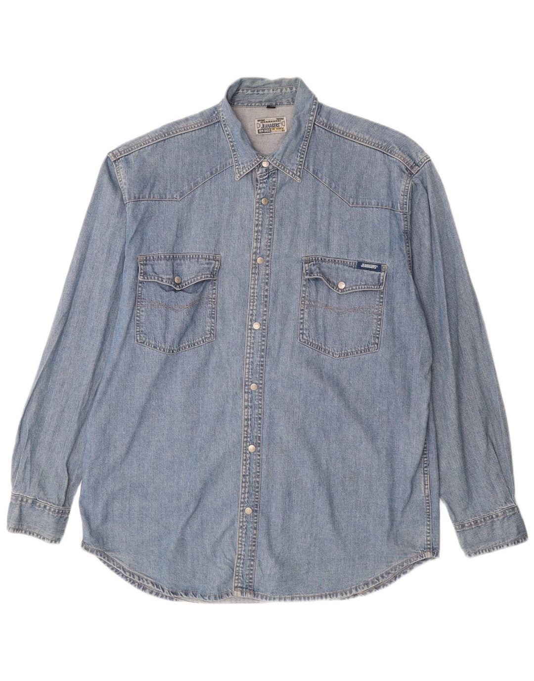 Jeanagers Herre Denim Shirt XL Blå Bomuld