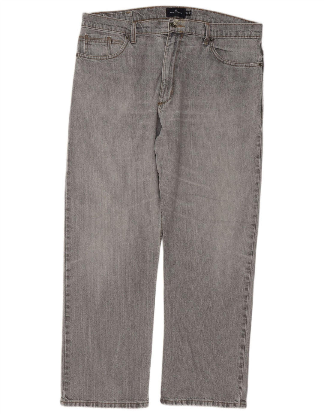 Marks & Spencer Herre Blue Harbor Straight Jeans W38 L29 Grå Bomuld