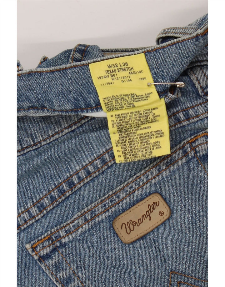 Wrangler Herre Texas Stretch Straight Jeans W32 L29 Blå Bomuld