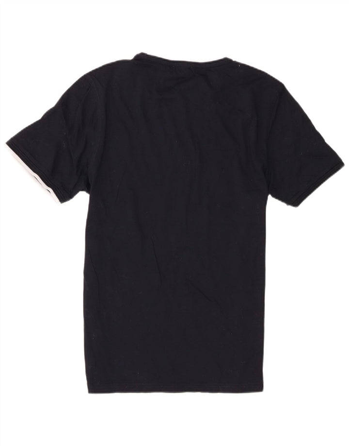 Reiss Herre Kortærmet Regular T-Shirt Top Medium Sort Bomuld