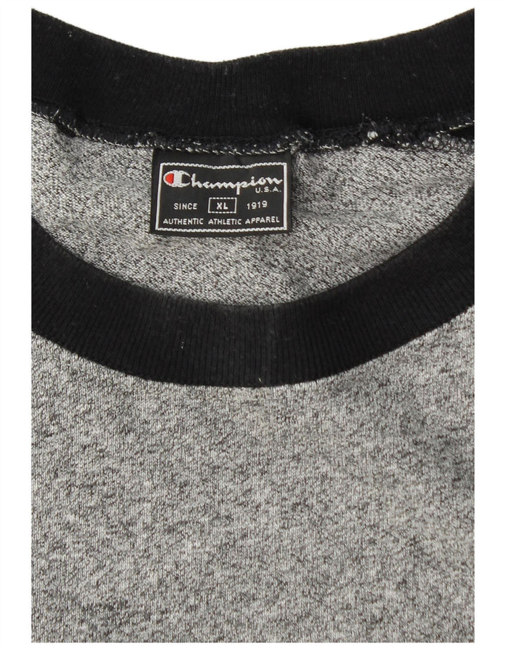 Champion Herre T-Shirt Top XL Grå Colourblock