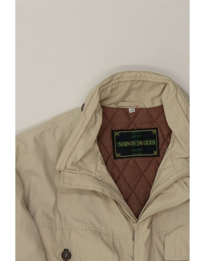 MAISON JACQUES Mens Bomber Jacket IT 50 Large Beige Vintage Maison Jacques and Second-Hand Maison Jacques from Messina Hembry 