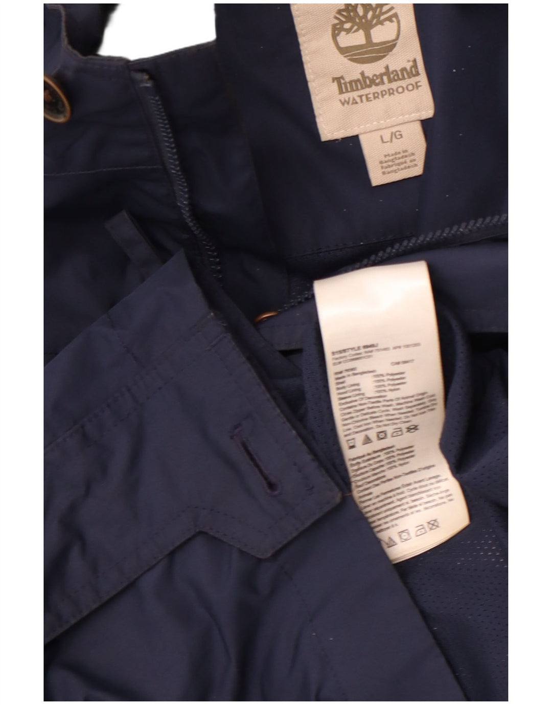 TIMBERLAND Regnjakke til mænd UK 40 Large Blue Polyester