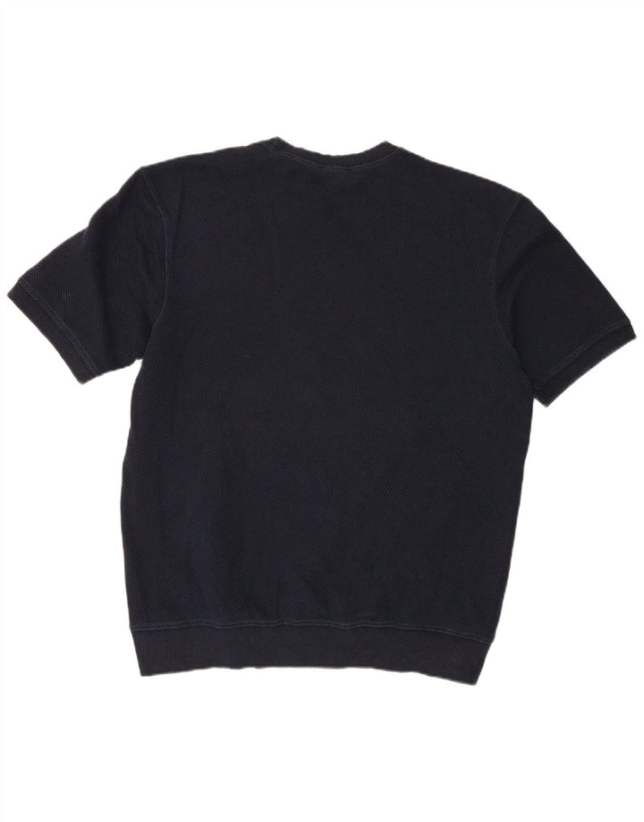 Zara Herre T-Shirt Top Stor Marineblå Bomuld