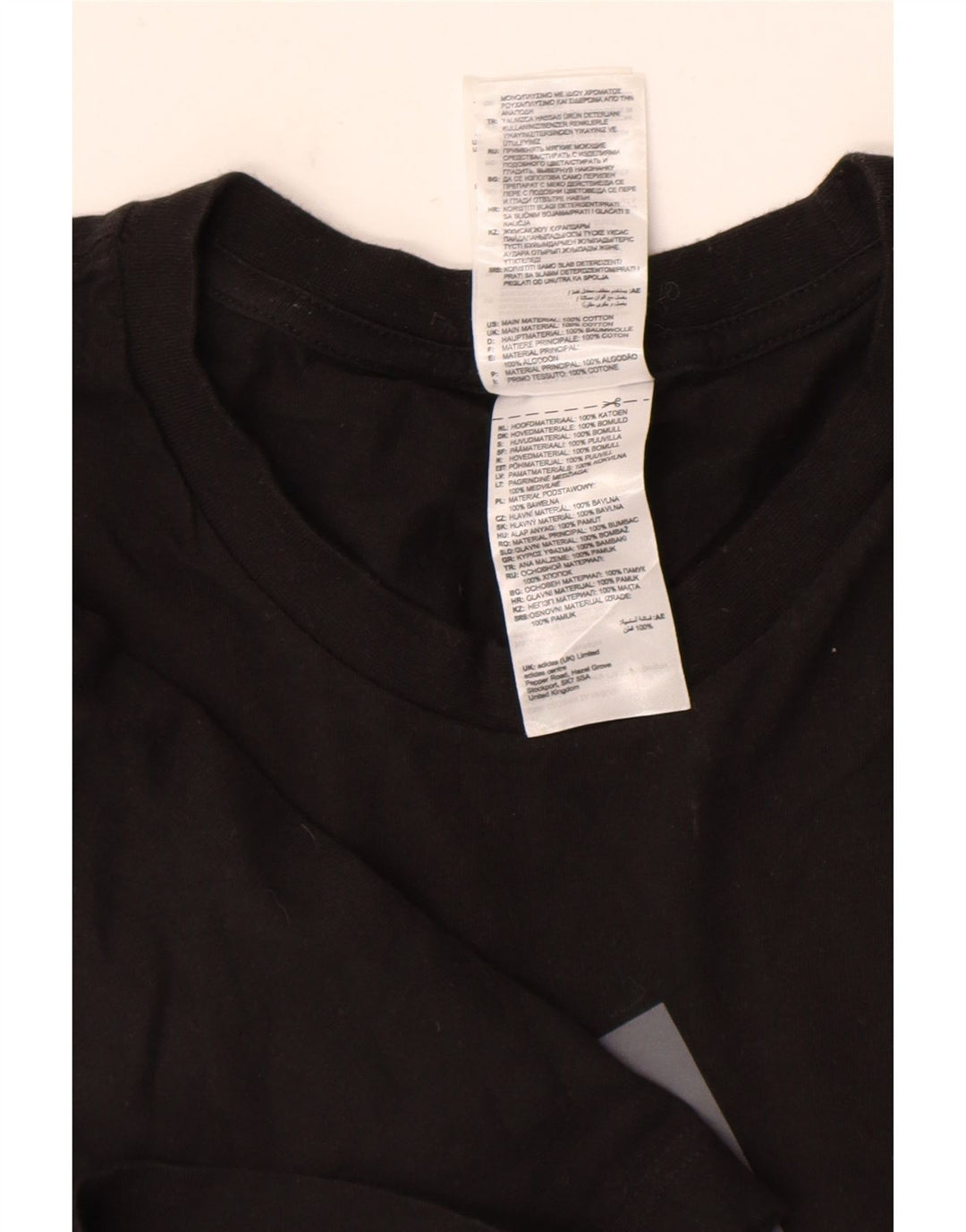 Adidas Grafisk T-shirt top til mænd, stor sort bomuld