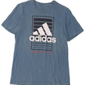 Adidas Grafisk T-shirt top til mænd mellemblå