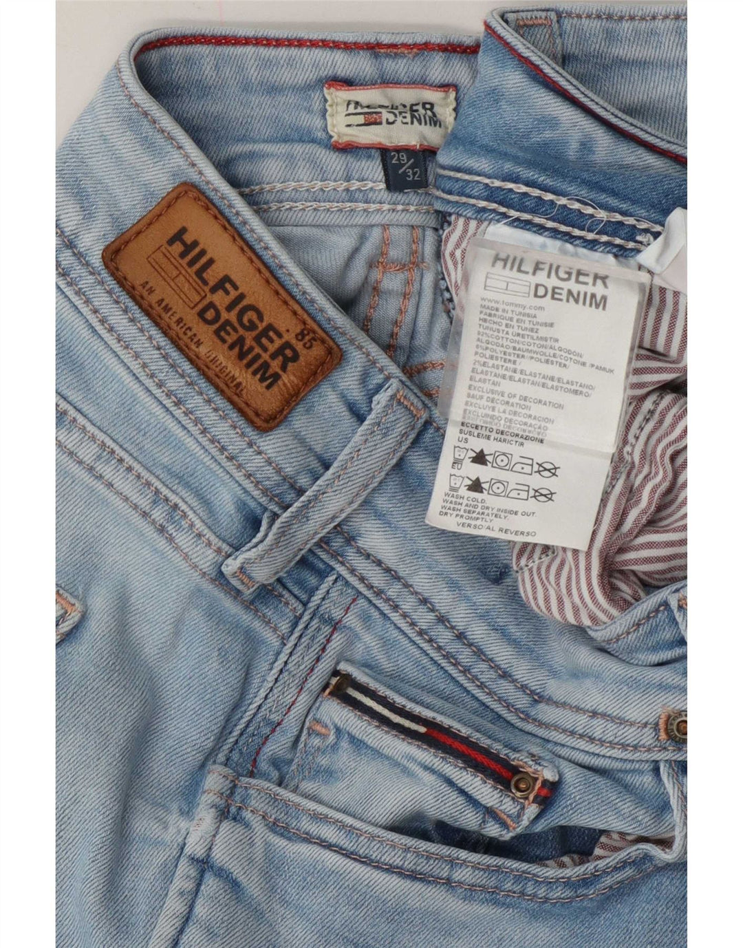 Tommy Hilfiger Dame Bootcut Jeans W29 L32 Blå Bomuld