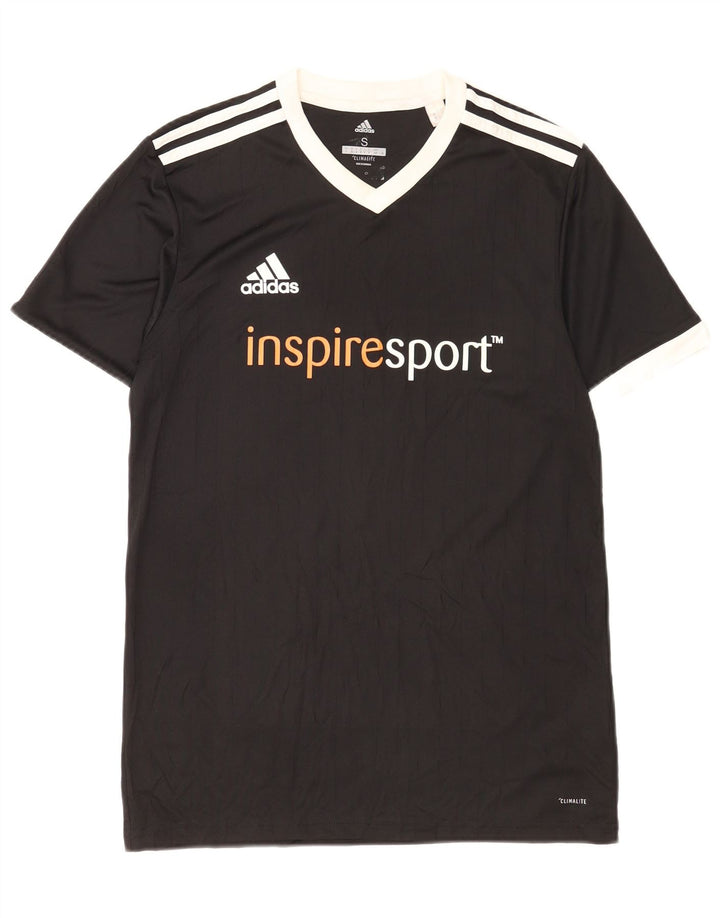 Adidas Herre Climalite grafisk T-shirt top lille sort polyester