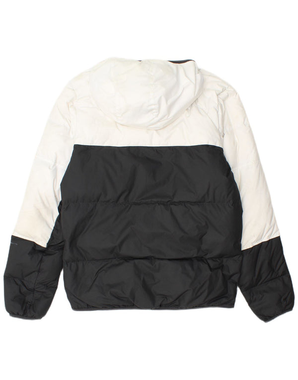 Nike Mens Hooded Padded Jacket UK 36 Small Black Colourblock Polyester