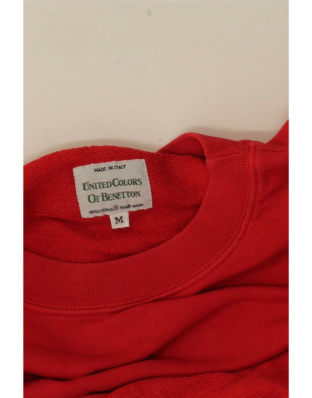 Benetton Dame Oversized Sweatshirt Jumper UK 14 Medium Rød