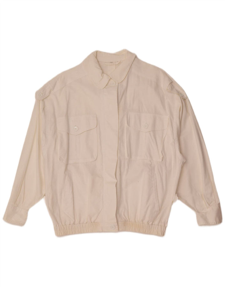 Vintage dame bombefly militærjakke EU 40 Medium White
