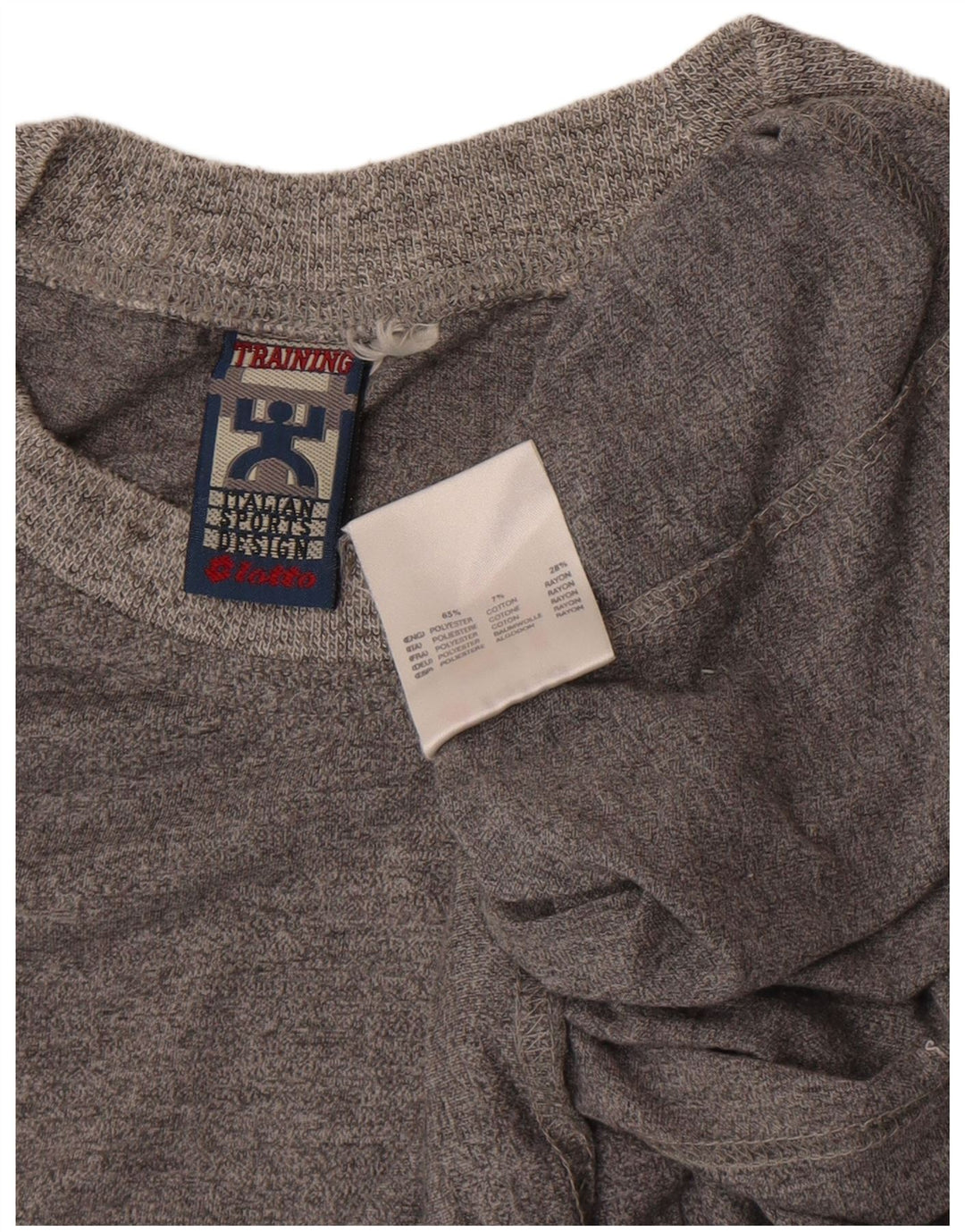 LOTTO Herre Grafisk T-Shirt Top XL Grå Flecked Polyester
