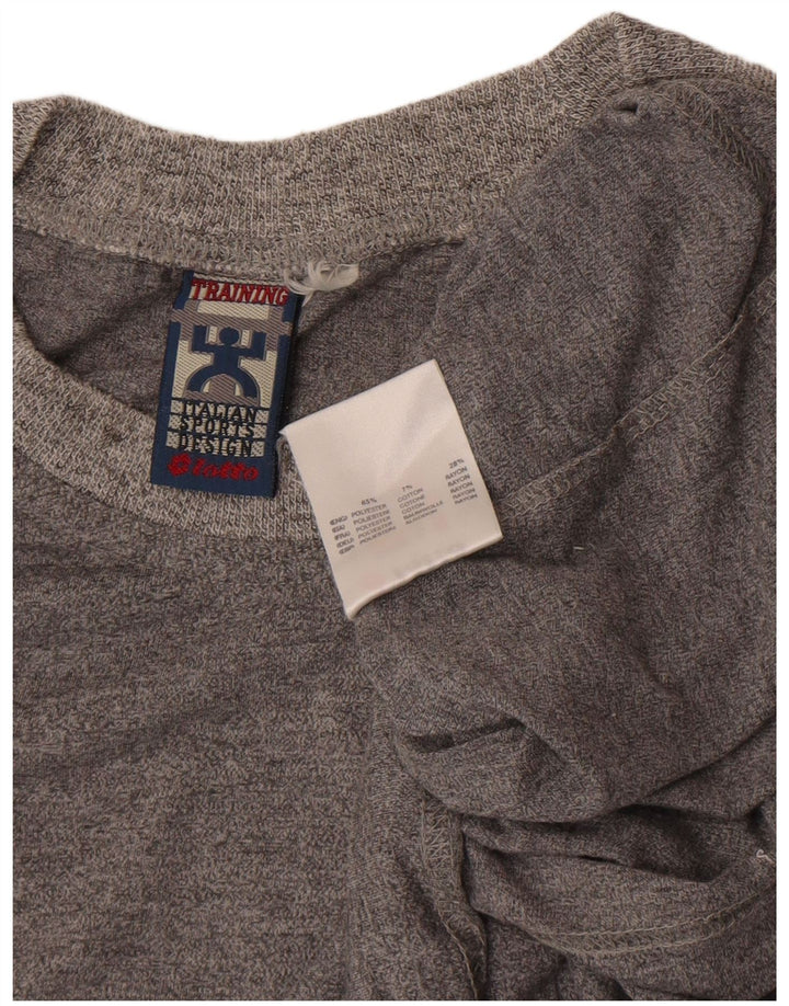 LOTTO Herre Grafisk T-Shirt Top XL Grå Flecked Polyester
