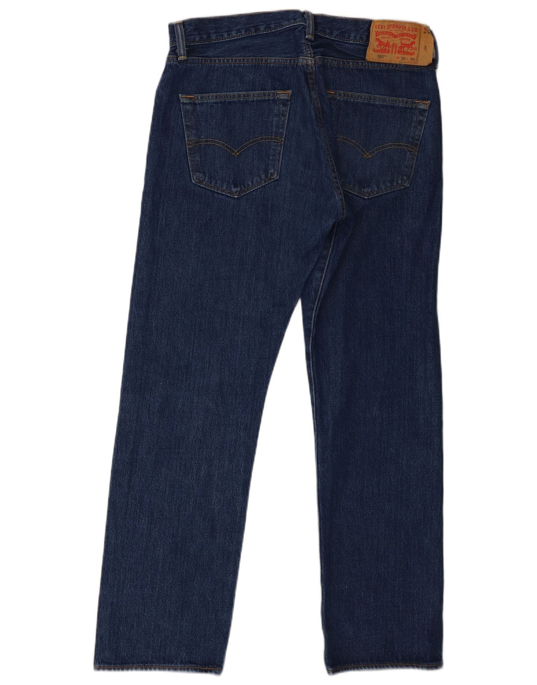 Levi's Herre 501 Straight Jeans W33 L30 Blå Bomuld