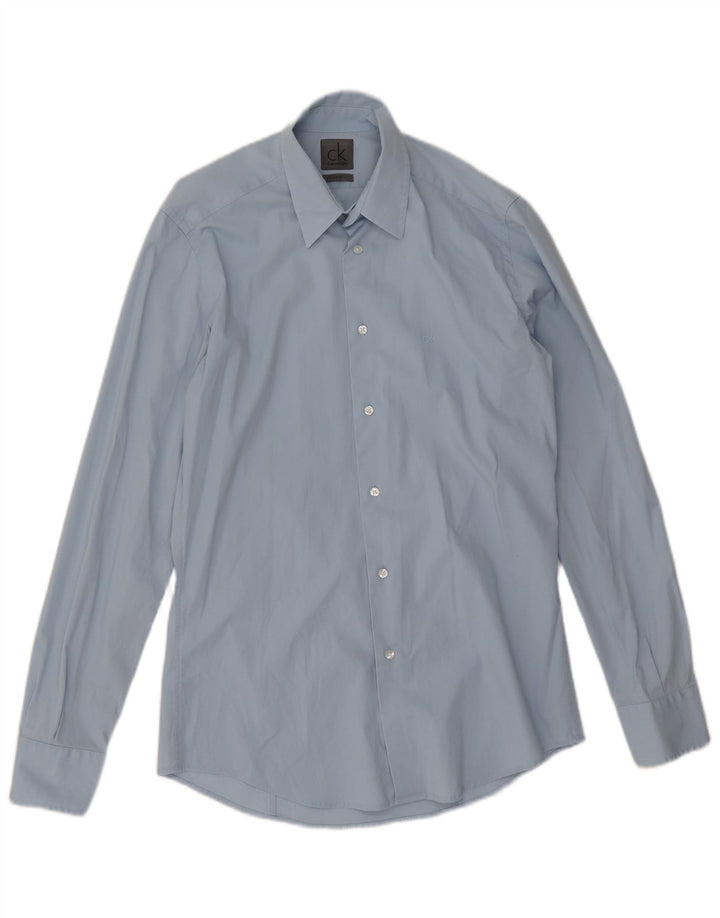 Calvin Klein Herre Slim Fit skjorte Medium Blue Bomuld