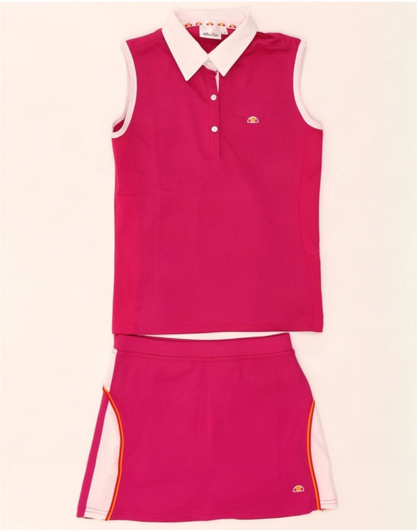 Ellesse Girls Ærmeløs 2-delt sæt 12-13 år Pink Colourblock Polyester