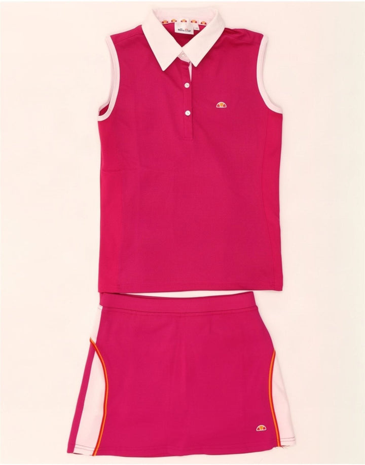 Ellesse Girls Ærmeløs 2-delt sæt 12-13 år Pink Colourblock Polyester