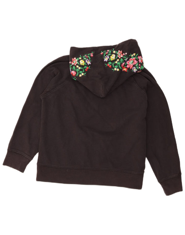 Levi's Dame hættetrøje Jumper UK 14 Medium Sort Blomsterbomuld