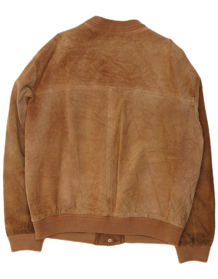 Essebi Herre Ruskind Bomber Jacket IT 54 2XL Brunt Læder