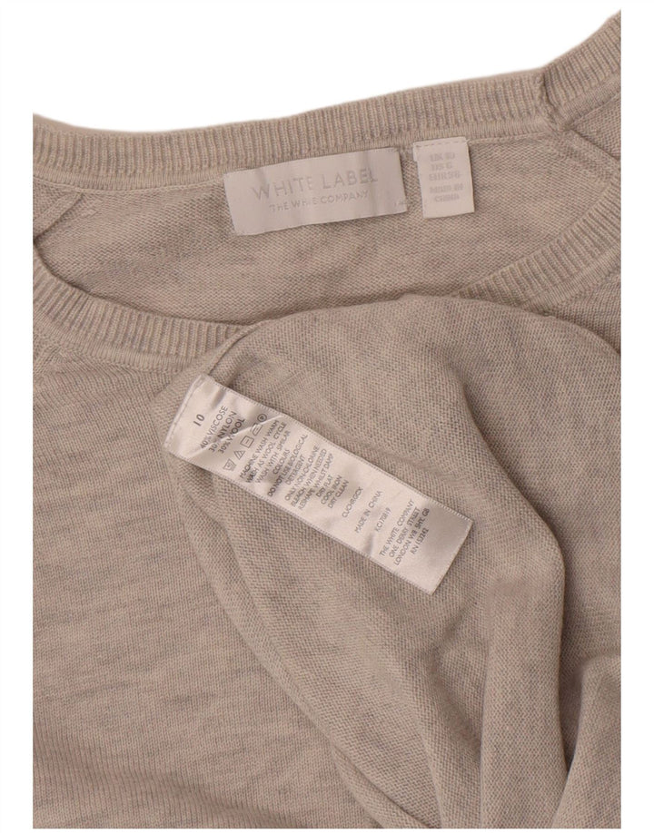White Label Dame Boat Neck Jumper Sweater UK 10 Small Grey Flecked