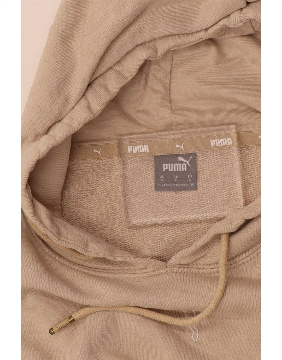 Puma Womens Crop Oversized hættetrøje Jumper UK 10 Small Beige