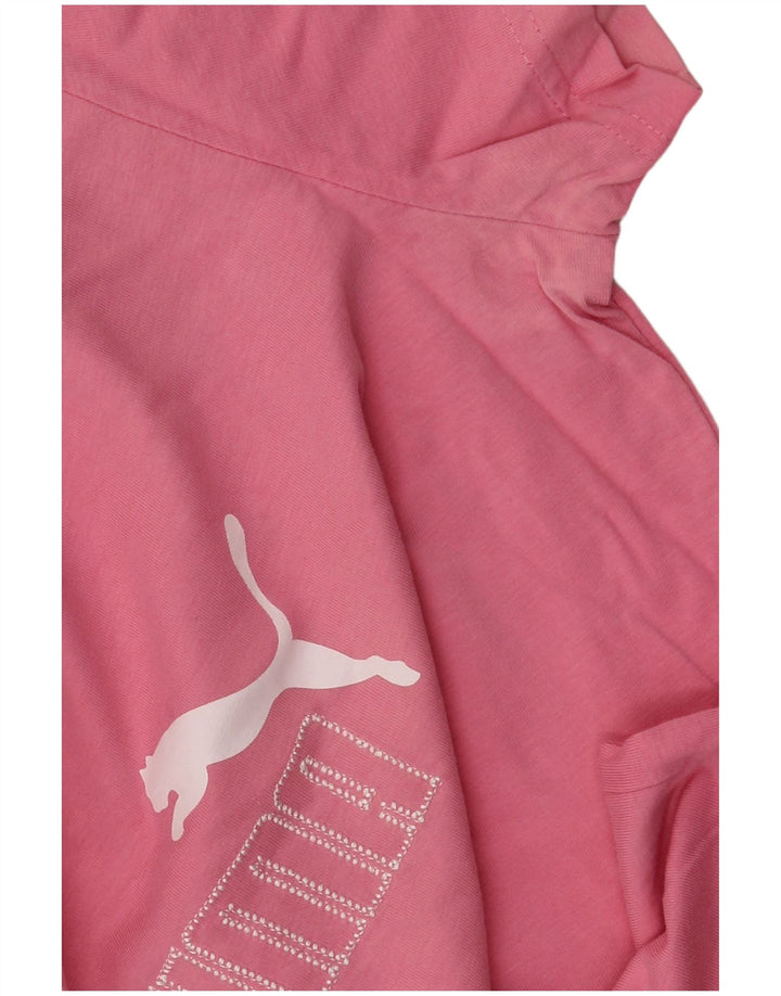 Puma Grafisk T-Shirt Top UK 14 Medium Pink