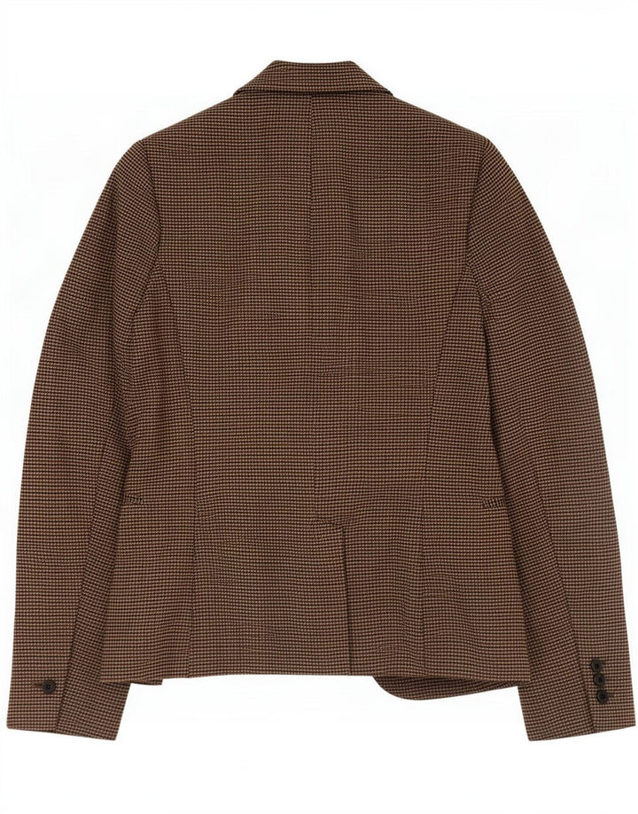 Zara Dame 1-knap oversize blazerjakke EU 34 2XS Brun Houndstooth