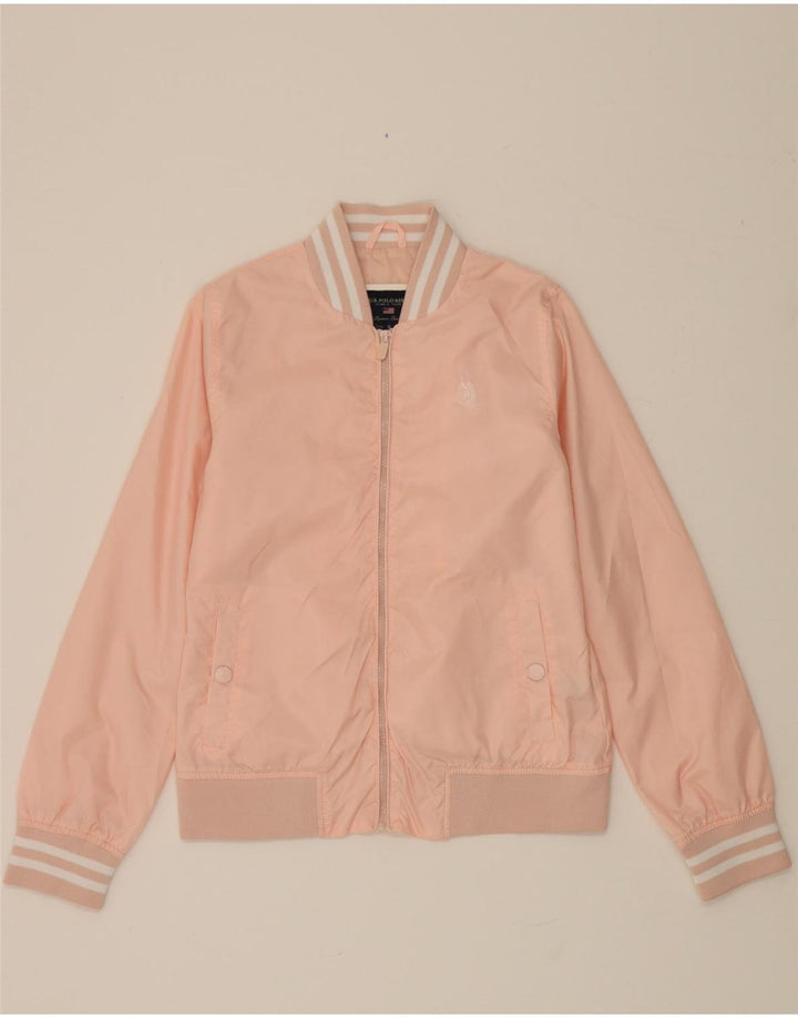 US POLO ASSN Bomberjakke til kvinder UK 10 Small Pink Polyester