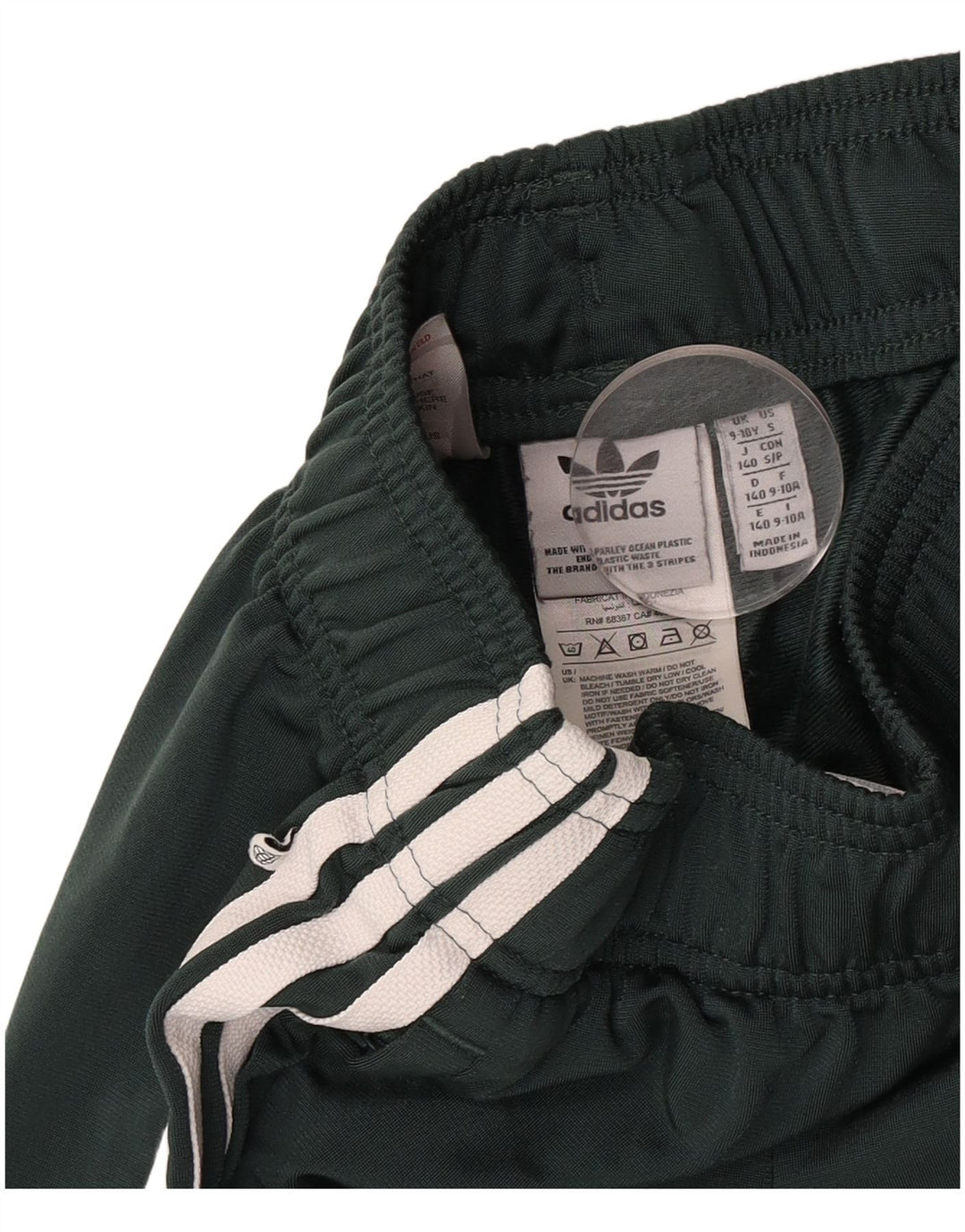 Adidas Drenge Træningsdragt Bukser Joggers 9-10 År Grøn Polyester