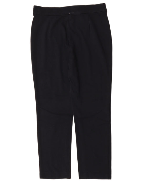 Marks & Spencer Dame Slim Cropped Trousers UK 12 Medium W30 L26 Navy Blue