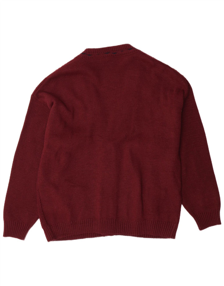 PIMET MAGLIERA Herre Cardigan Sweater XL Burgundy Uld