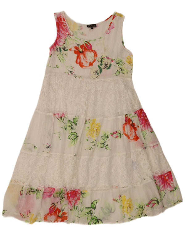 Positano af Jean Paul Damekjole UK 10 Small White Floral