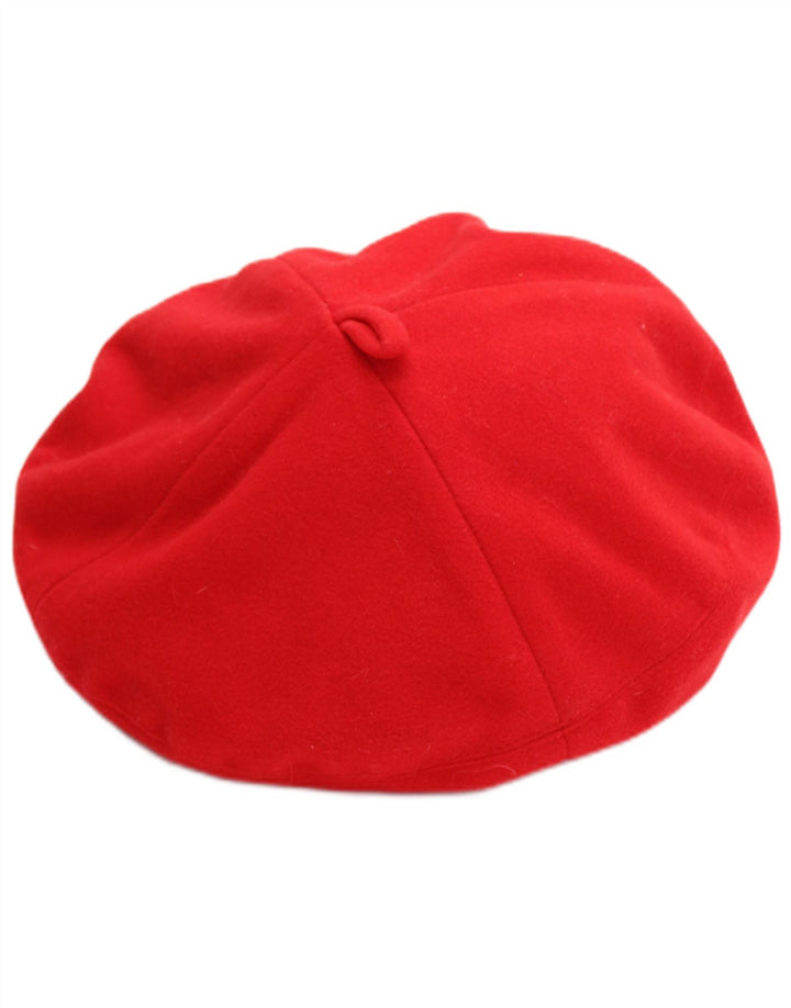 Vintage piger fleece baret hat 6-7 år rød polyester
