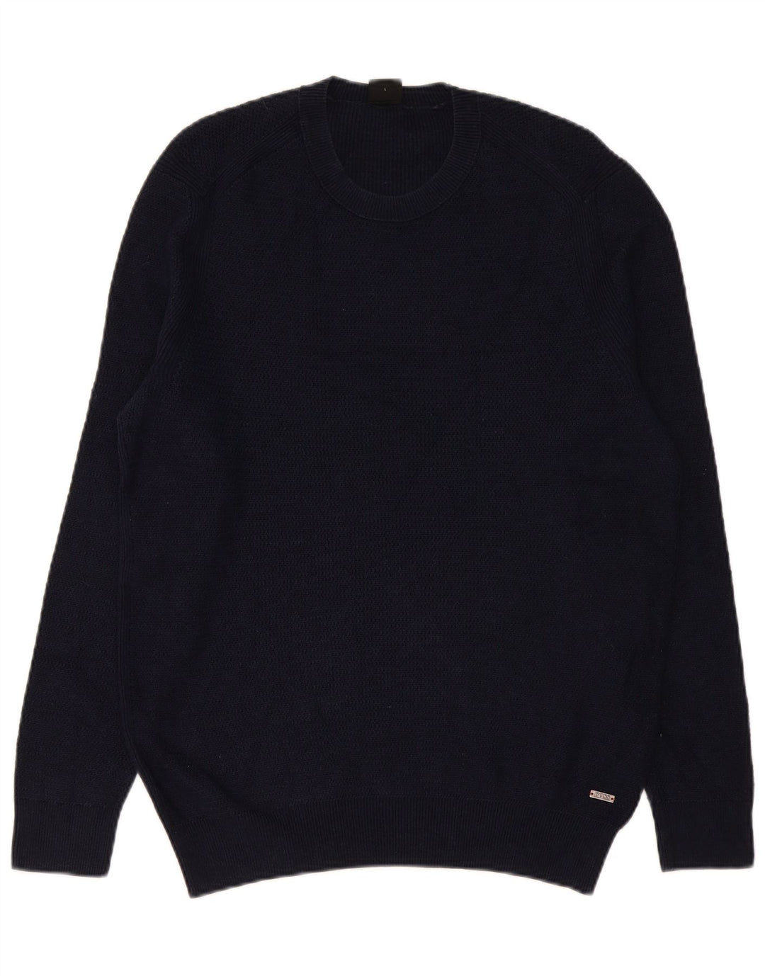 Hugo Boss Herre Crew Neck trøje Sweater Stor marineblå bomuld