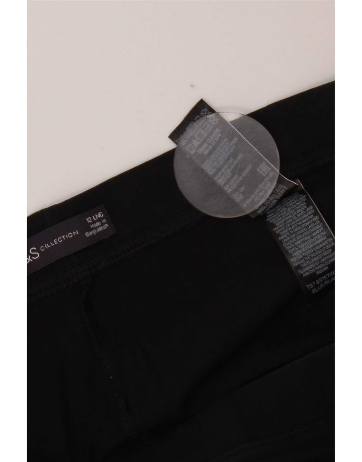 Marks & Spencer Dame Leggings UK 12 Medium Sort Bomuld