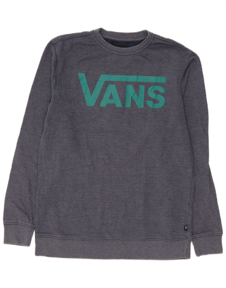 Vans Herre grafisk sweatshirt Jumper Medium Navyblå Bomuld