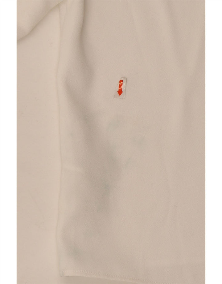 Zara Dame Batwing Oversized Bluse Top UK 10 Small White Polyester