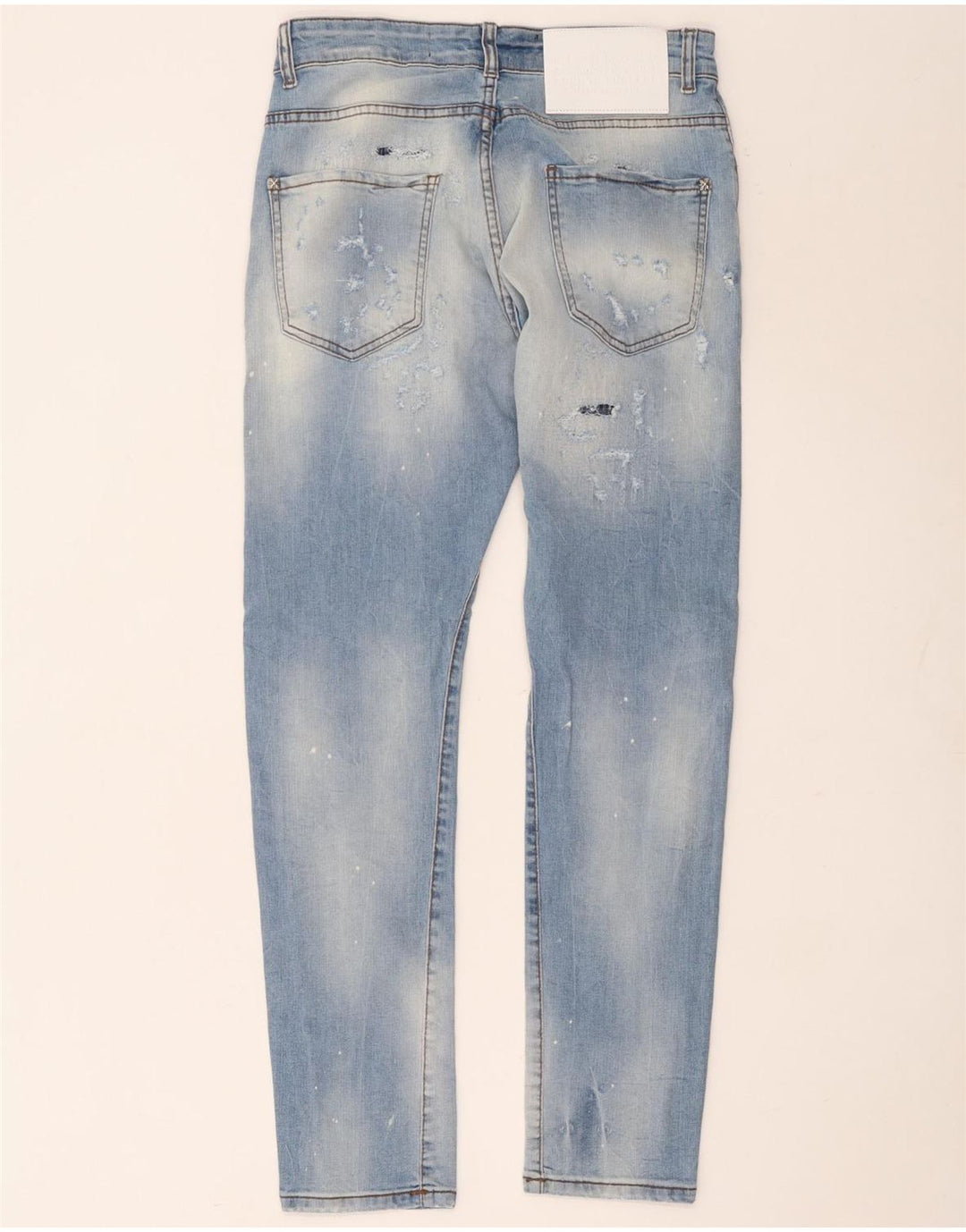 Richmond Mens Distressed Slim Jeans W32 L30 Blå