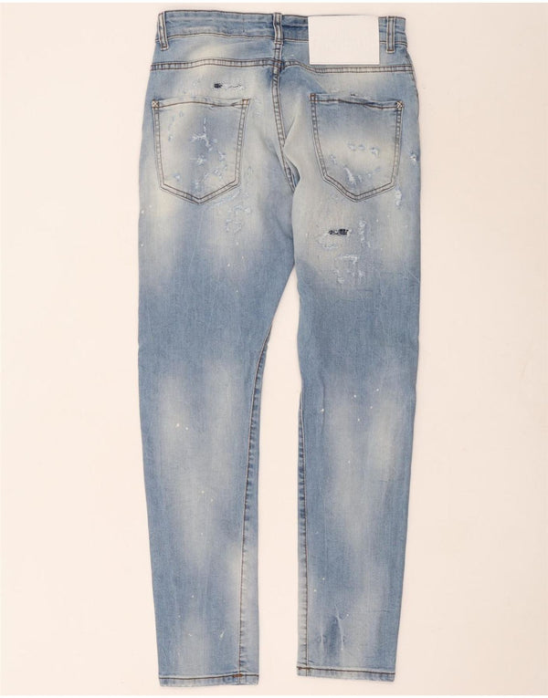 Richmond Mens Distressed Slim Jeans W32 L30 Blå