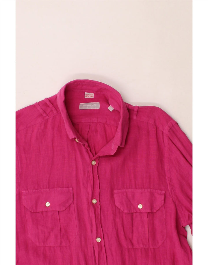MASSIMO DUTTI Mens Shirt EU 38 Small Pink Vintage Massimo Dutti and Second-Hand Massimo Dutti from Messina Hembry 